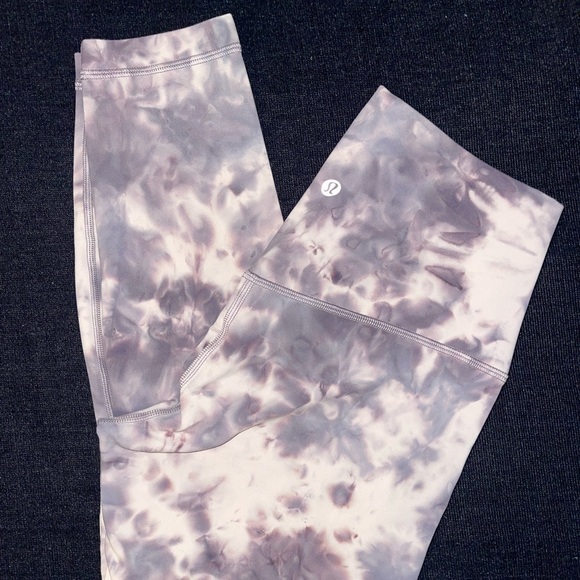 LULULEMON RARE Diamond Dye Pink Bliss Graphite Purple Align 25" - Picture 6 of 10